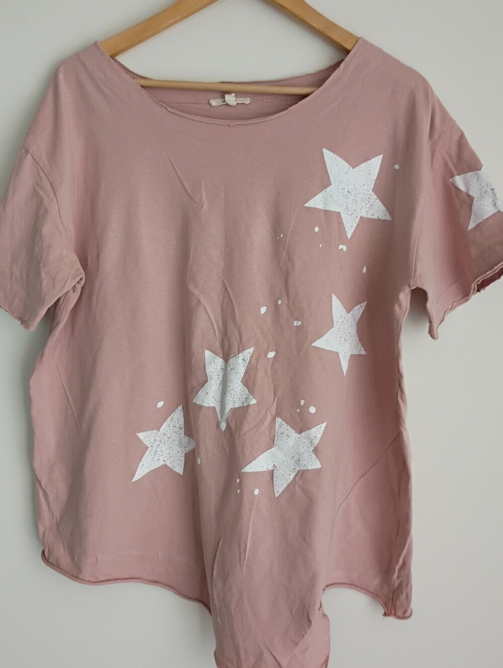 Anthropologie Easel Free The Stars Relax Fit Asymmetrical Shark Hem Boho Retro